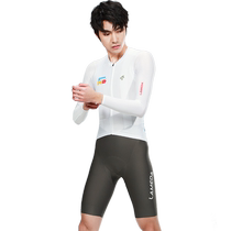 LAMEDA Lampada Cycling Jersey 24 new spring and summer mens long-sleeved moisture-wicking dopamine bicycle Huanhe