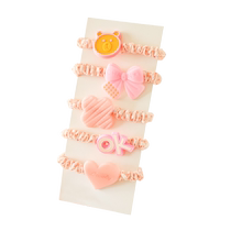 Youkexiu girls hair tie does not hurt the hair and is tied with a high ponytail rubber band. Little girls tie their hair with a dopamine hair tie.