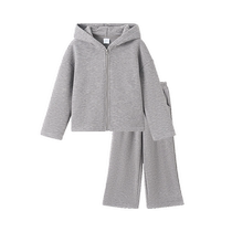 Ueki Childrens Clothing Girls Sports Suit Autumn and Winter 2024 New Medium and Large Childrens Velvet Suit Clothing Childrens Suit