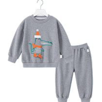 Childrens clothing boys sportswear suits childrens 2023 new baby spring and autumn boys handsome street-style clothes