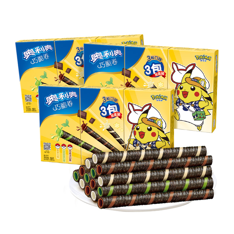 Oreo 奥利奥 皮卡丘巧脆卷 55g*9盒 共495g 聚划算双重优惠折后￥24.9包邮