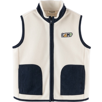 David Bella Boys Polar Fleece Vest 2024 New Autumn Clothes for Large Children Western Style Waistcoat Childrens Outer Wear Vest