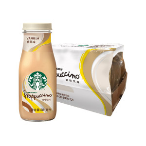 Starbucks/星巴克星冰乐香草味咖啡281ml*12瓶即饮咖啡饮料