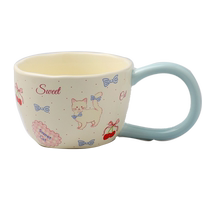 Sheli Ceramic Mug Cute Big Ears Office Water Cup Female High-Looking Personalized Coffee Cup 2024 New Style