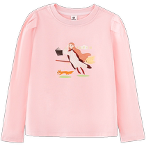 Piggy Banna Boy Dress 2024 Dress printanière New Children Long Sleeve T-shirt CUHK Girl Girl Round Collar Blouses Girl Tide