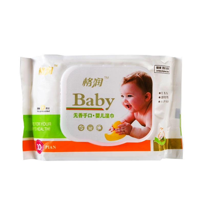 Khăn lau miệng trẻ em Gerun No Fragrance Hand Mouth 30 Miếng / Gói - Khăn ướt