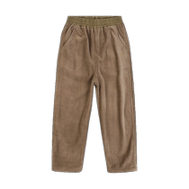 ebaer childrens velvet casual pants 2024 winter new style boys thickened warm antibacterial pants childrens clothing pants trendy