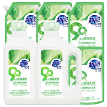 Super natural laundry detergent 16 pounds 2 bottles 4 bags for household storage suitable for sensitive people infants and young childrens clothing