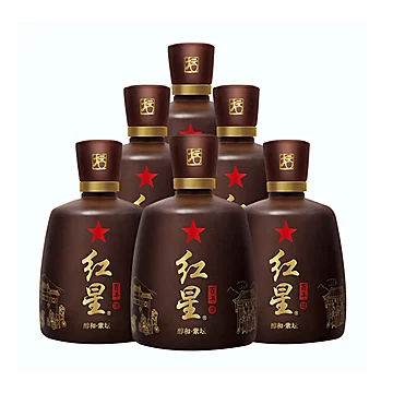 红星二锅头白酒百年醇和紫坛43度500ml*6