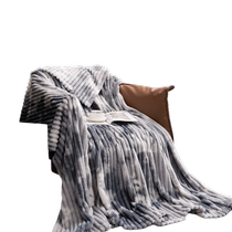 Meow Full Score 2024 New Imitation Rabbit Plush Art Tie-Dye Leisure Blanket 70*100cm Cold Air Gray Blanket