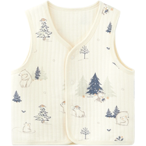 Tongtai baby vest autumn and winter warm baby quilted tops boys and girls home clothes underwear pure cotton vest