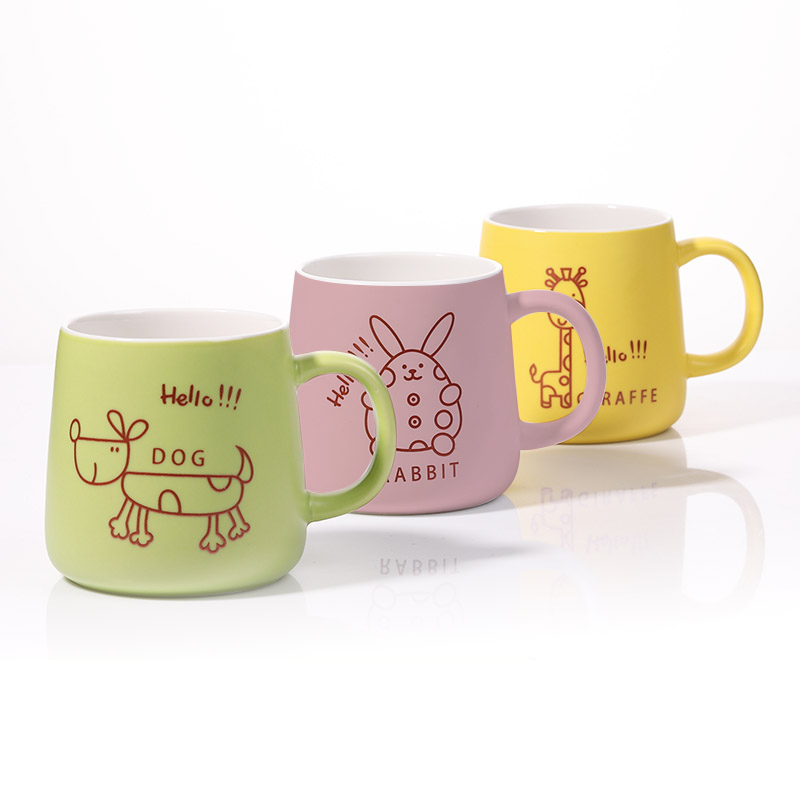 Arst/ya cheng DE 370 ml karmi cartoon mark cup coffee cup, water cup milk cup ceramic cups of tea cups