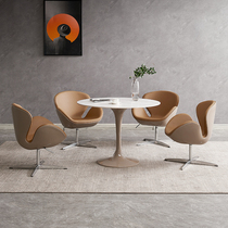 Creative Designer Rock Board Reception Talks Table And Chairs Portfolio Exhibition Hall Office Lounge Area Leisure Small Round Table Brief