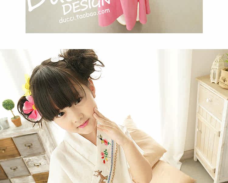 Jupe fillette en lin - Ref 2049766 Image 20