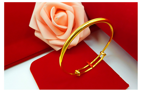 Vòng tay vàng 18K chính hãng, bóng loáng, đắt tiền, trang sức cưới đầy sao mạ bạc 999 nhẫn vàng nữ vòng gỗ