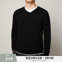 Mackermen mens 2020 winter New thick pullover v-neck sweater mens cashmere sweater bottoming knitwear 2719