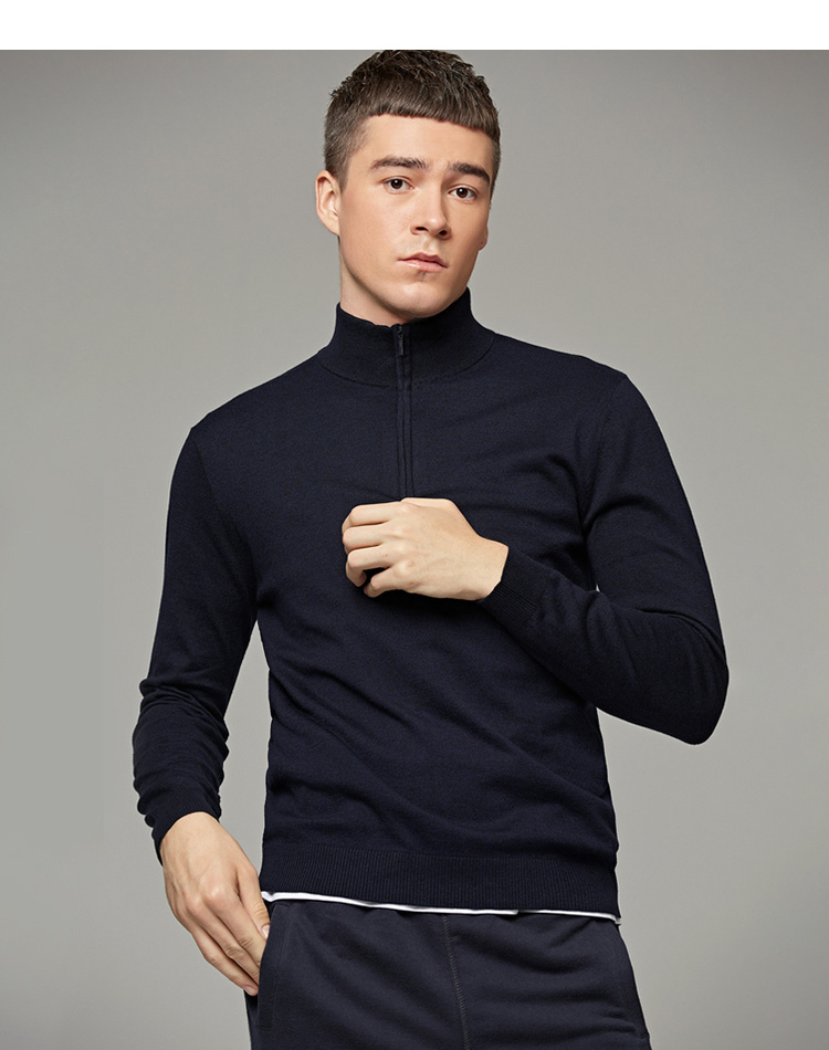 麦 客 2018 mùa thu mới dây kéo cổ áo cổ áo len áo len nam thanh niên áo khoác 3152 blazer nam