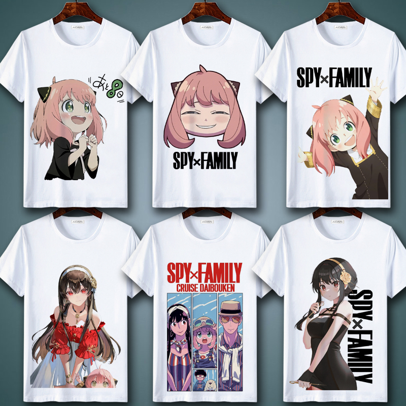 Spy X Family Anya Forger Anime Merchandise Short-Sleeve T-Shirt for Teenagers