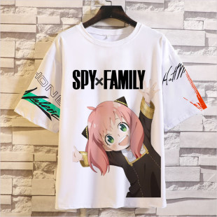 Шпион короткий рукав T -Fish Spy x Семья виргиния вторичный Юань анимация куртка служить большой размер лето