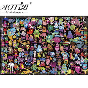 Michelangelo cartoon wooden anime puzzle