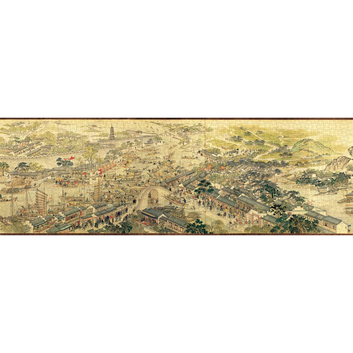 Wooden adult jigsaw puzzle Qingming Shanghe figure 1000 super large Gusu Fanhua figure old brand new upgrade 1200 piece