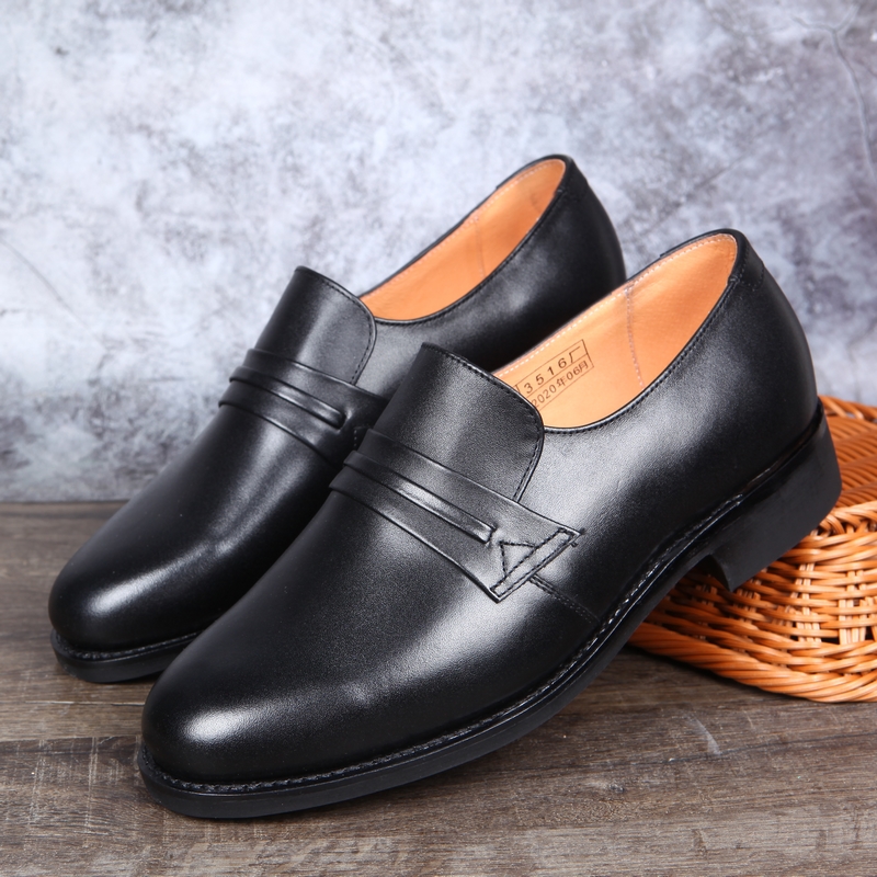 3516 factory genuine leather breathable ship Bull Shoes Casual Father Shoes handmade online 87 Formula One foot leather Bull Leather leather shoes