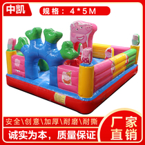  Outdoor large bouncy castle trampoline Childrens paradise Naughty Castle amusement equipment Inflatable slide rock climbing jump bed