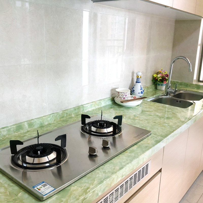 Oil becomes marble tile stick the kitchen stove surface waterproof bathroom cabinet furniture renovation which wallpaper adhesive