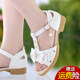 Children and girls sandals for big children in summer 2023 new style princess little girls genuine leather fashion Korean style small high heels