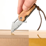 Damascus Стальный острый складной нож Оливковой древесина Высокая твердость наружная рука ножа, чтобы предотвратить мясо и фруктовый нож