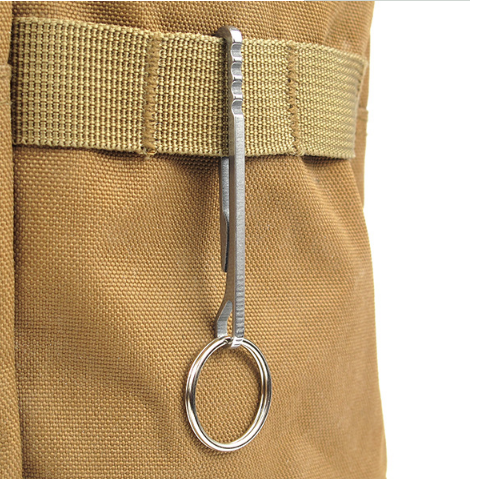 Stainless steel rattlesnakes waist clip sends keyring outdoor carry-on small work with money clip notes clip Climbing Buckle Quick Hang-Taobao