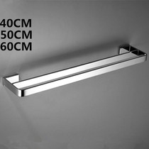 All copper towel rack double bar hand towel Rod 40CM50CM60CM bathroom pendant firm type perforated chrome plated Guangdong province