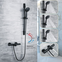 Bathroom Shower Shower SHOWER SUIT FINE BRONZE GOLD HANGING WALL BATHTUB TAP SIMPLE LIFTING BLACK THERMOSTAT NOZZLE