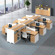 Shenzhen Dongguan staff office desk and chair combination financial table simple and modern 246-person staff card screen