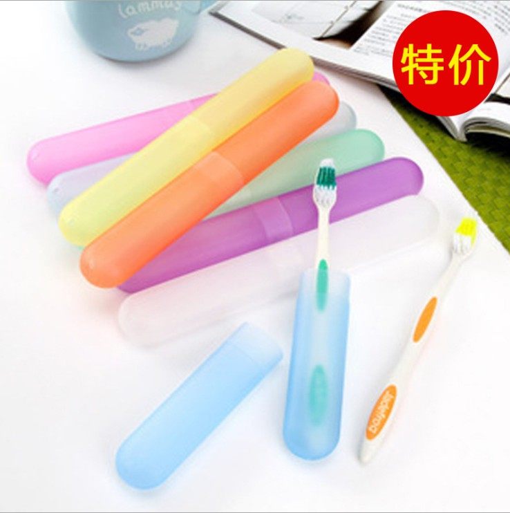 Creative Candy Color Travel Toothbrush Box Home Travel Portable Toothbrush Case Frosted Anti-Dust Tooth box