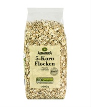 Germany ALNATURA oats sorghum wheat rye barley grain cereal 500g 5-Korn foocken