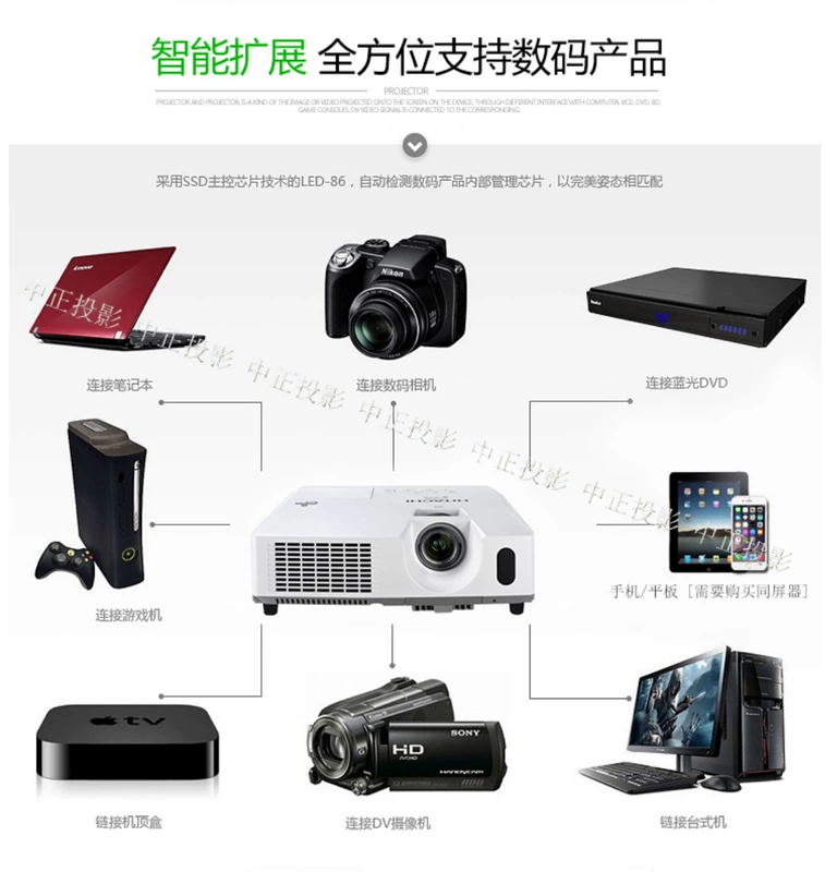Hitachi CP-X2010 cp-x2011 sử dụng máy chiếu HD dành cho doanh nghiệp gia đình HDMI
