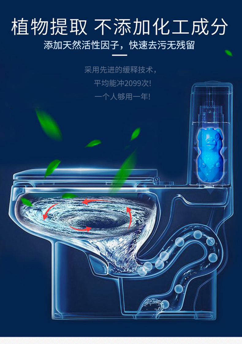 绿标家居 除臭杀菌蓝泡泡洁厕灵 图5