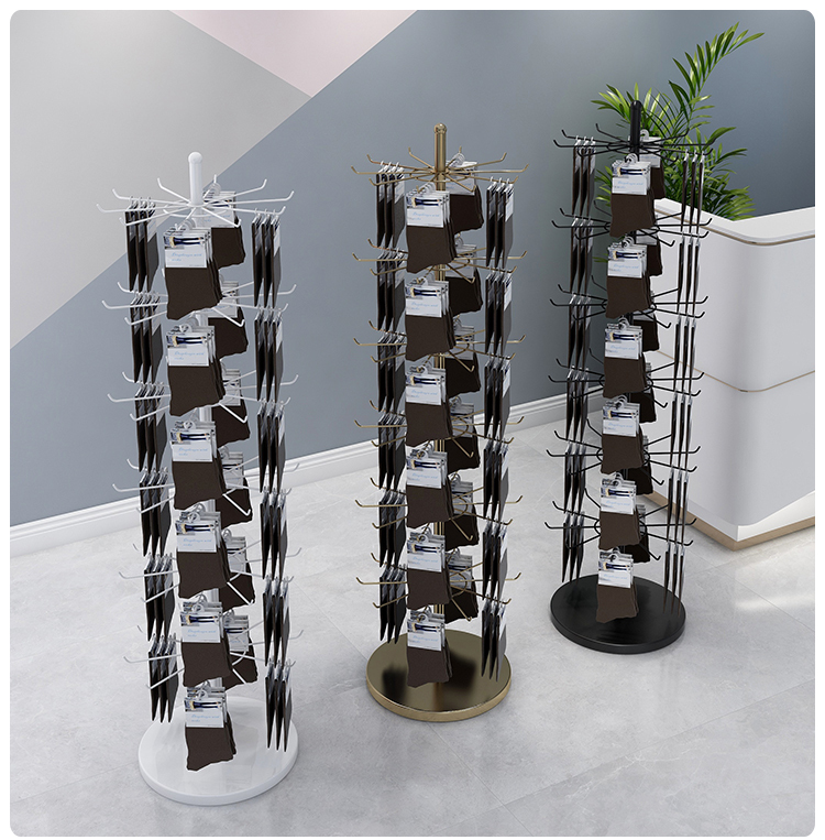 Sock Display Rack, Floor-Standing Display Rack, Mother and Baby Products, Mobile Phone Accessories, Small Goods, Street Stall Hanging Rack, Rotatable Shelf