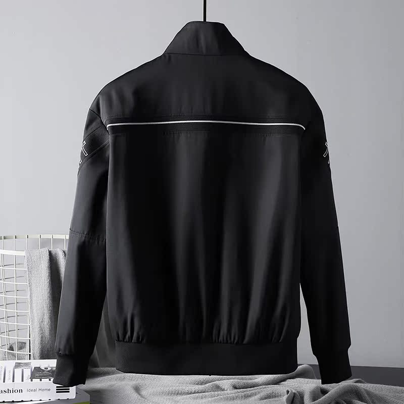 Tide !hàng hóa Nhà máy nhãn cắt 2020 mùa xuân lá thư mới ruy băng khâu thường dọc áo khoác cổ áo jacket.