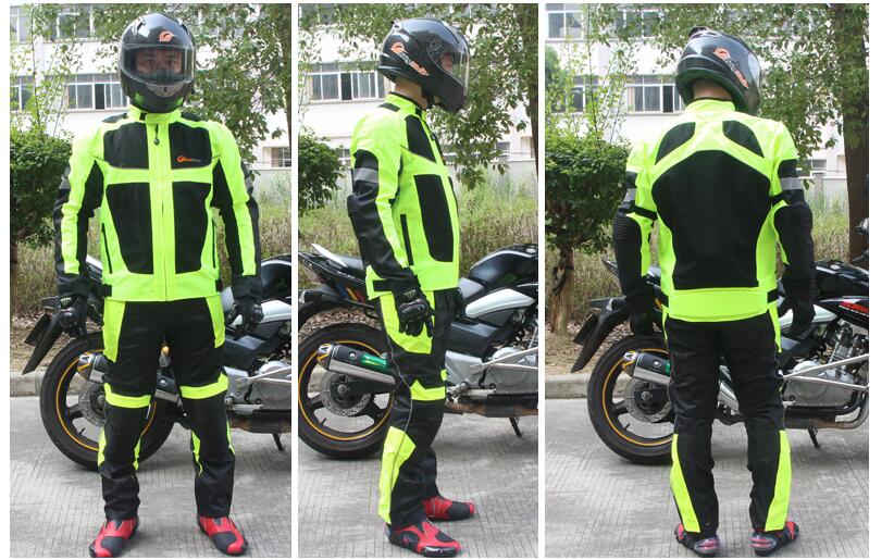 Summer Jersey Quần áo xe máy nam Bộ quần áo đua xe chống vỡ Quần áo Bốn mùa Lưới đầu máy Quần áo Hiệp sĩ Quần áo Phụ nữ - Xe máy Rider thiết bị đai đeo đầu gối