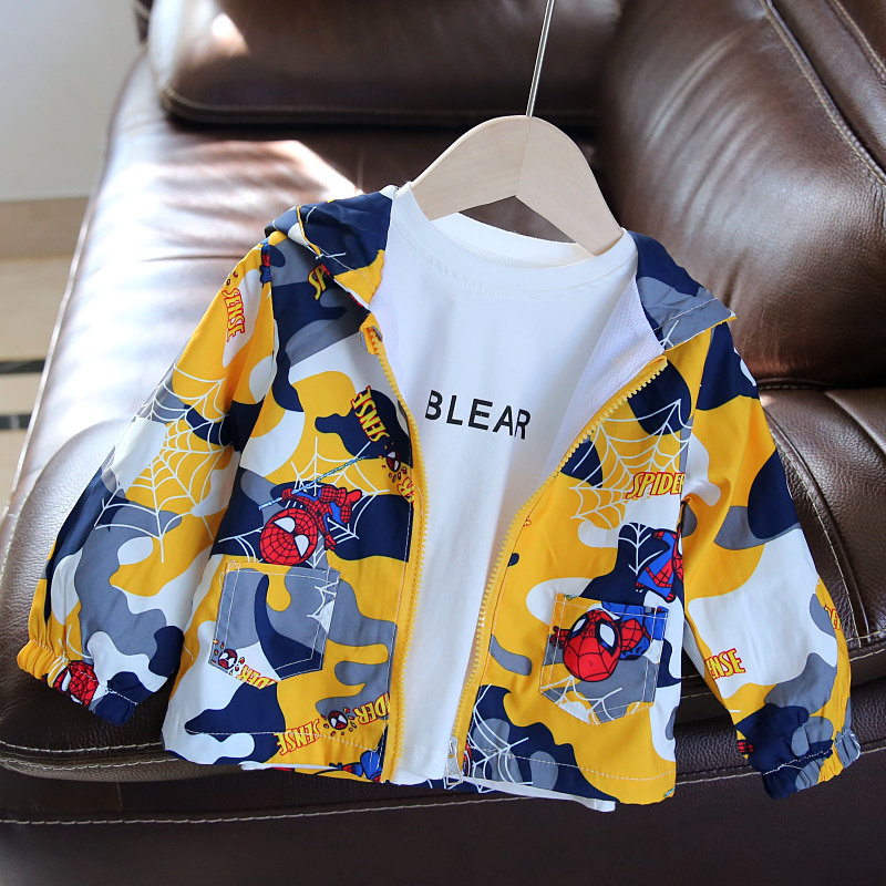 2022 Spring Clothes Boy Spring Autumn Jacket Children's Wind Clothes Baby Blouse Baby Han Version Kids Clips 1193