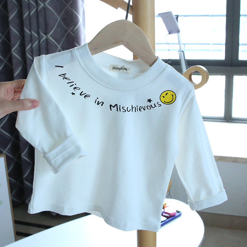 2022 autumn children's clothing baby cotton inner clothes baby long-sleeved T-shirt children's spring and autumn clothing baby top 900