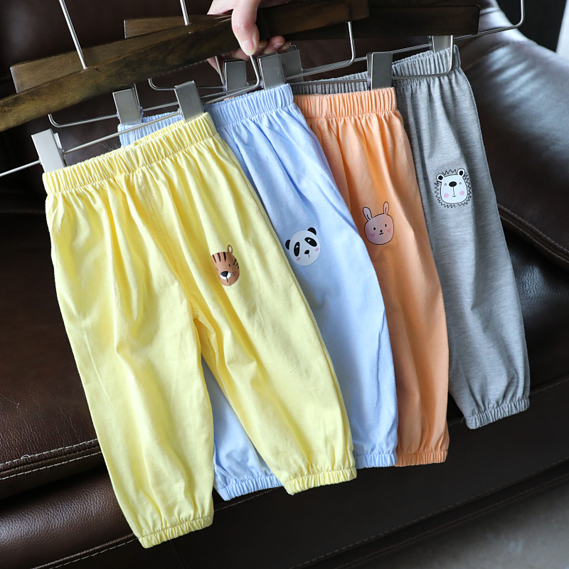 Overvalued Baby Home Pants Baby Thin Sleeping Pants Boy Boy Child Pure Cotton Anti-mosquito Pants Air Conditioning Pants 1243