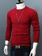 Autumn and winter sweaters for men, round neck, long sleeves, slim fit youth solid color pullover sweaters with thick base layers to keep warm