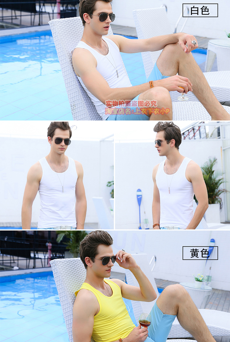 Áo vest cotton nam thể thao Slim-fit thể dục thấm mồ hôi thể thao mùa hè Áo trẻ trung Hàn Quốc áo sơ mi thoáng khí - Lót áo lót thể thao