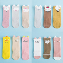 Spring and autumn baby socks cotton stockings girls boys loose cartoon animals children 0-1-3 years old