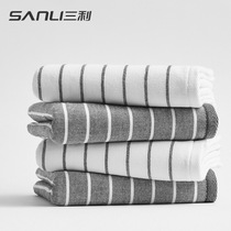 2 strips of Sanli towel gauze Terry double-sided cotton wash face towel soft water absorbent non-hair adult thickening