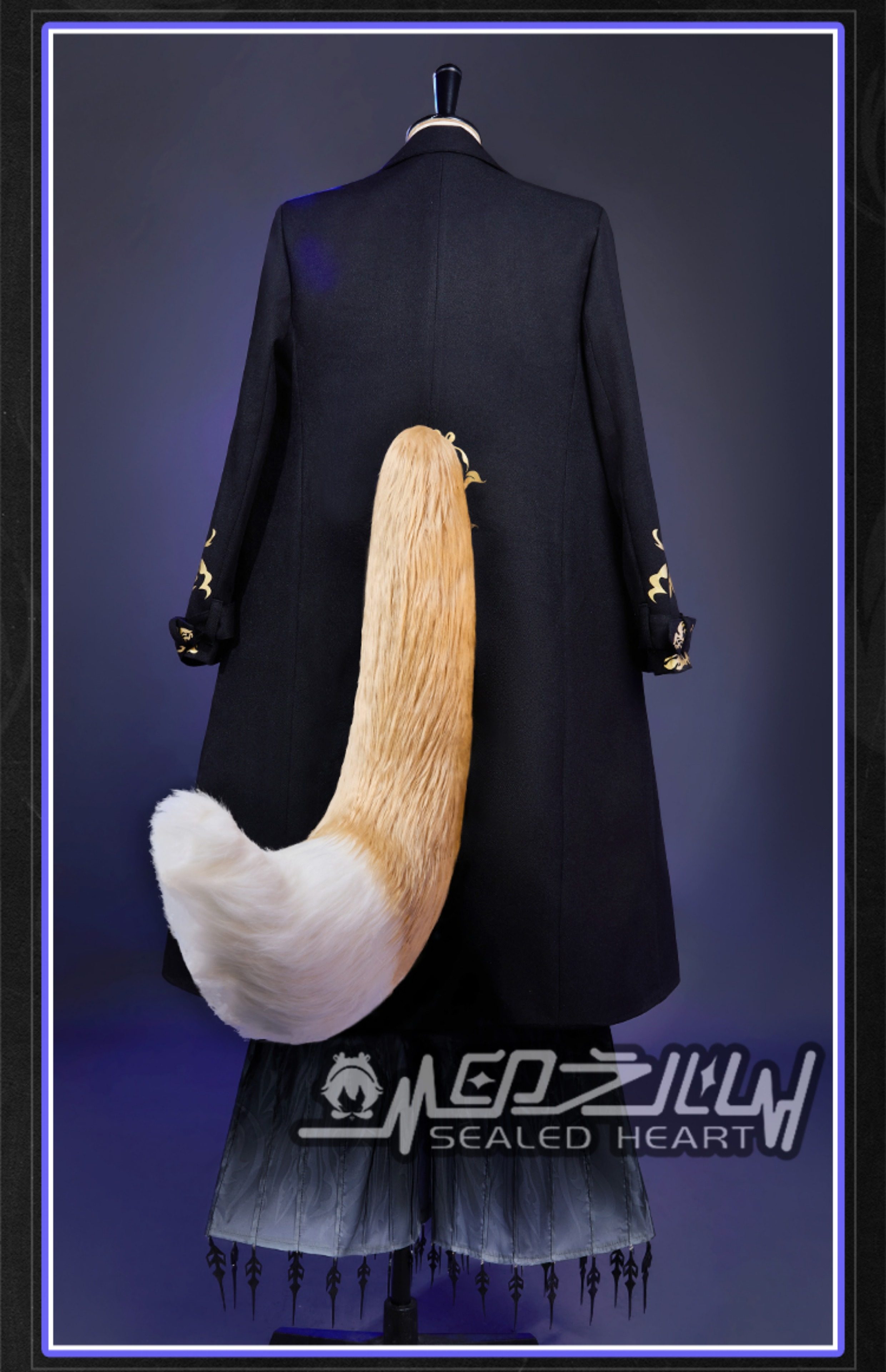 Arknights Vulpisfoglia Cosplay Kostüm mit Perücke und Ohrenschwanz 7