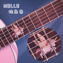 Wood Guitar Mero Guitar Pink Unicorn Teenage Girl Money Goddess Special Ballad Travel Guitar